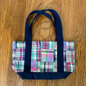 Thomas‎ Bates Patchwork Madras Canvas Purse Colorful Plaid